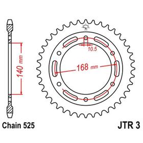 Звезда задняя, ведомая JTR3 стальная 4138581