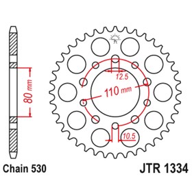 Звезда задняя, ведомая JTR1334 стальная 4138527