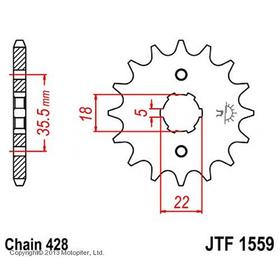 Звезда передняя, ведущая JTF1559, стальная 4138539