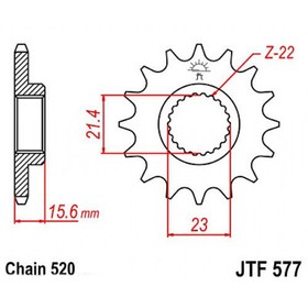 Звезда передняя, ведущая JTF577, стальная 4138684