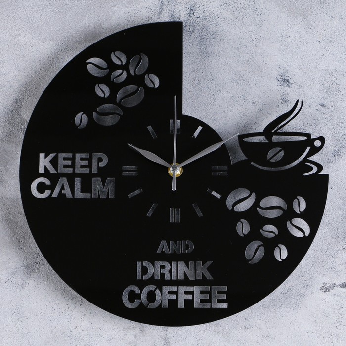 Часы настенные, серия: Интерьер, "Кофе", 30 х 30 см - фото 9255276