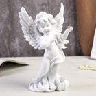 Сувенир полистоун "Белоснежный ангел в тоге с шариком из страз"  25,5х14,5х8,5 см - фото 4133899