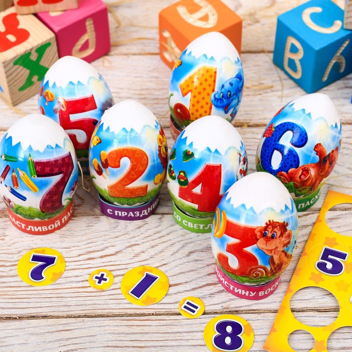 Пасхальный набор для украшения яиц «Цифры», 9 х 16 см
