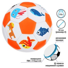 Мяч футбольный детский, размер 2, PVC, МИКС в Донецке