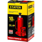 Домкрат STAYER "RED FORCE" 43160-10, гидравлический, бутылочный, 10т, 230-460 мм 3911303 Домкрат STAYER "RED FORCE" 43160-10, гидравлический, бутылочный, 10т, 230-460 мм 3911303