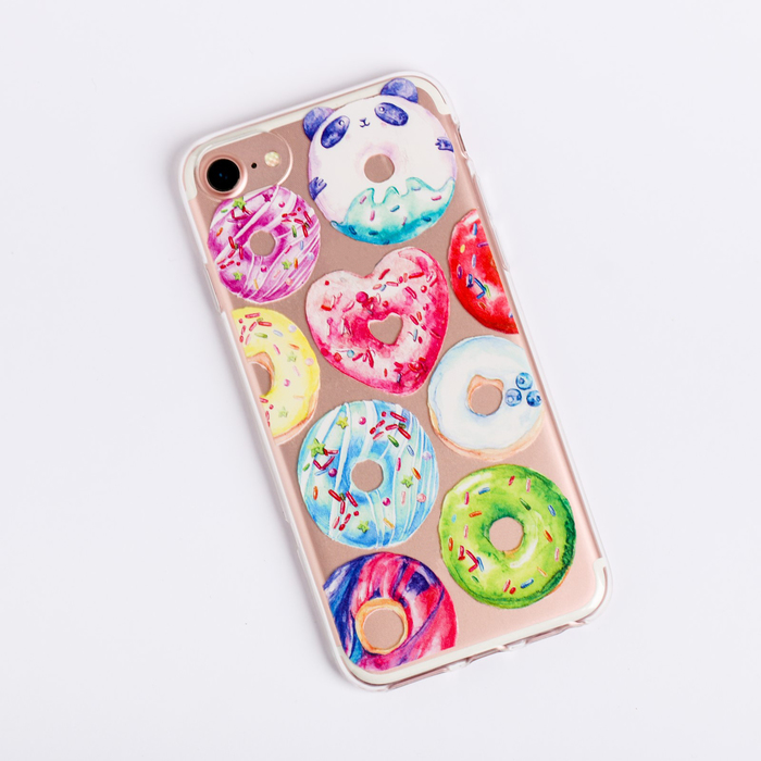Чехол для телефона iPhone 6, 6S, 7 Donut, 6.5 × 14 см
