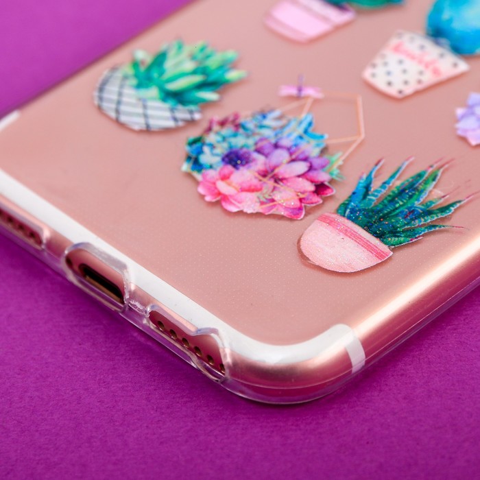 Чехол для телефона iPhone 6, 6S, 7 с эпоксидными элементами «Любовь», 6.5 × 14 см