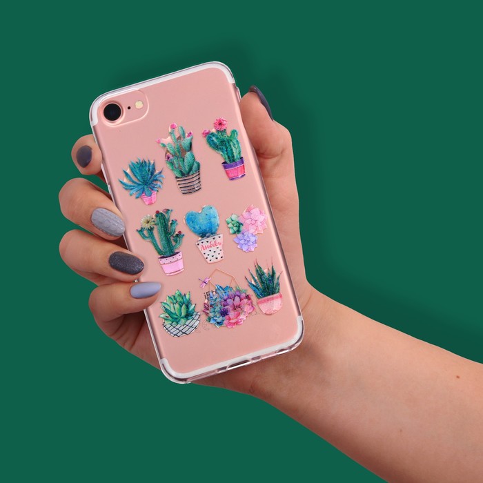 Чехол для телефона iPhone 6, 6S, 7 с эпоксидными элементами «Любовь», 6.5 × 14 см
