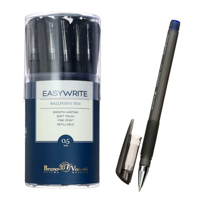 Ручка шариковая EasyWrite Ice, узел 0.5 мм, синие чернила, матовый корпус Silk Touch