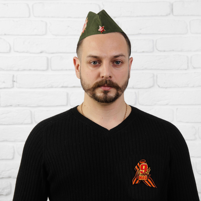 Карнавальный набор "Спасибо за Победу!" пилотка+брошь+ремень