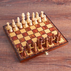 Шахматы "Классические" (доска дерево 29.5 х 29.5 см, фигуры дерево, король h=8 см), микс