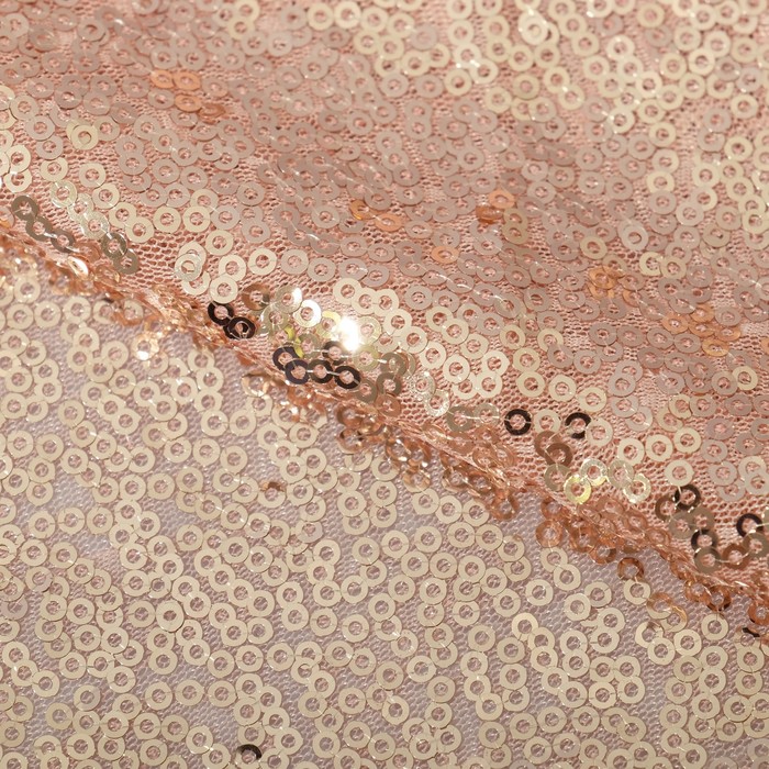 Ткань для пэчворка «Розовое золото» пайетки, 33 × 33 см