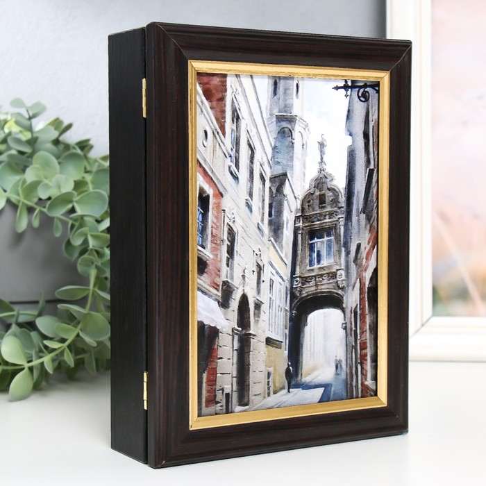 Ключница "Старинная арка" венге 15х21 см  МИКС - фото 798145991