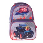 Рюкзак школьный с эргономической спинкой Luris Тимошка 37x26x13 см для мальчика, «Авто»