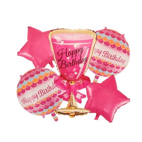 A bouquet of balloons "happy birthday" glass, foil, set of 5 PCs.