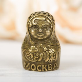 Thimble souvenir "Moscow" brass, 2.2 x 3 cm