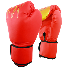 Перчатки боксерские подростковые, цвет красный