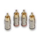 RCA разъем Aura RCA-P614, 6 мм вход, набор 4 шт 4190497 - фото 86950