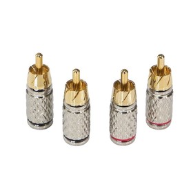 RCA разъем Aura RCA-P601, 6 мм вход, набор 4 шт 4190595