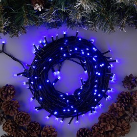 УЦЕНКА НИТЬ уличная, Д: 20 м, Н.Т., LED-200-220V, 8 режимов, СИНИЙ