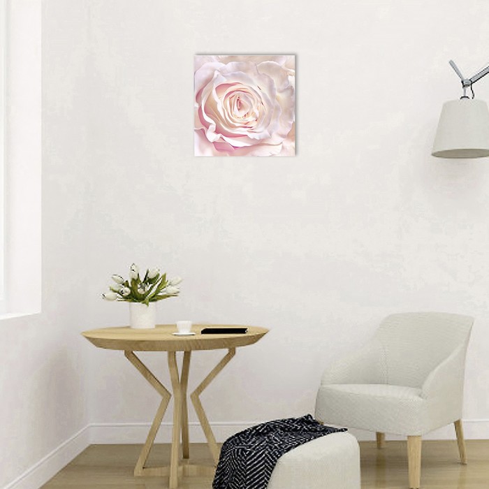 Картина на подрамнике "Нежная роза" 30*30 см - фото 798152339