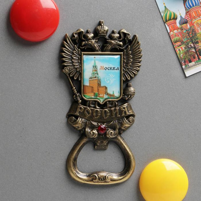 Магнит-открывашка в форме герба «Москва. Кремль»