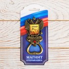 Magnet-opener "coat of Arms" (Khanty) brass, 5 x 9.7 cm