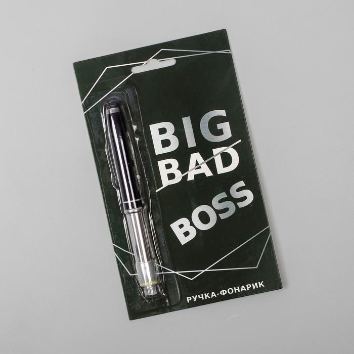 Ручка, фонарик "Big Boss" цвет черный