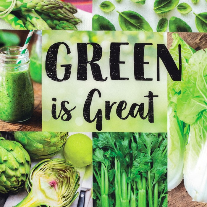 Полотенце "Этель" GREEN 40х73 см, 100% хл, саржа 190 гр/м2 - фото 798153836