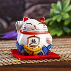 Souvenir cat piggy Bank ceramic "Maneki-neko on the pillow" 6,5x7,5x6,3 cm Souvenir cat piggy Bank ceramic "Maneki-neko on the pillow" 6,5x7,5x6,3 cm