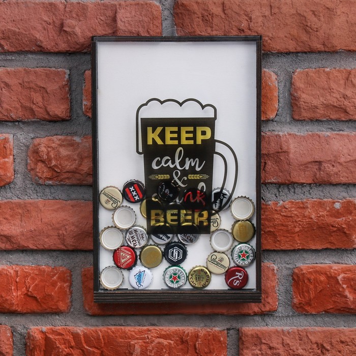 Копилка для пивных крышек "Drink beer"