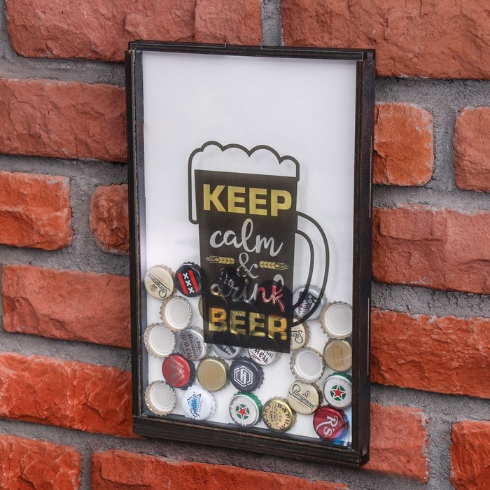 Копилка для пивных крышек "Drink beer"