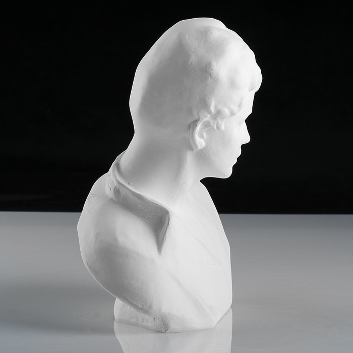 Гипсовая фигура. Известные люди: бюст Есенина, «Мастерская Экорше», 20 х 12.5 х 21.5 см
