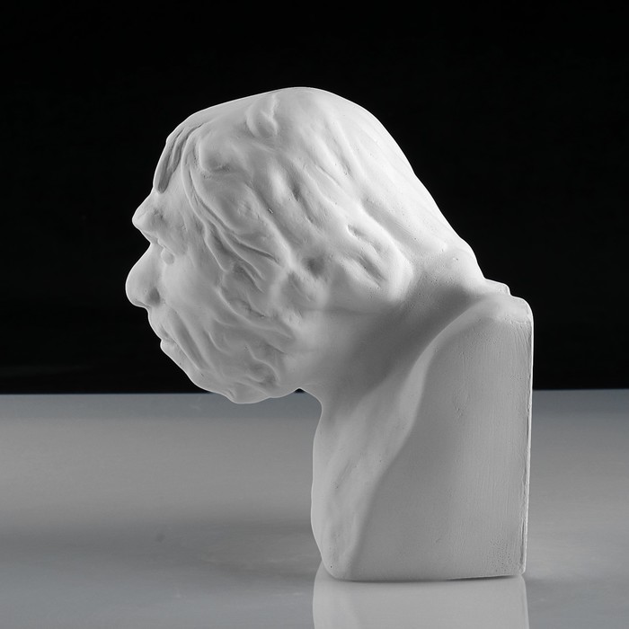 Гипсовая фигура, Бюст неандертальца «Мастерская Экорше», 17х15,5х19,5 см