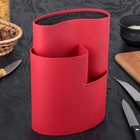 Подставка для ножей и столовых приборов «Нео», 18×11 см, цвет красный - фото 10552742