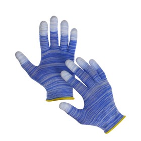 Gloves nylon, with PVC on the fingers, color MIX