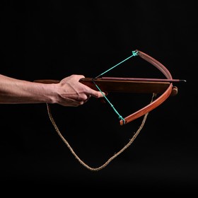 Сувенирное деревянное оружие "Арбалет", взрослый, коричневый, массив ясеня, 47 см