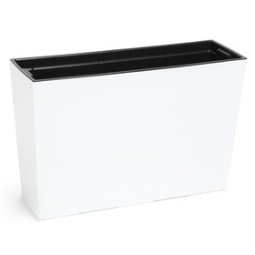 Пластиковый горшок-контейнер с вкладкой «Вербена», цвет белый