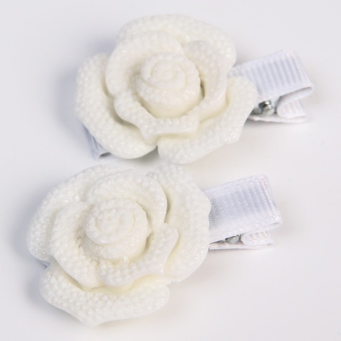 Набор зажимов для волос 2 шт, белые, WINX - фото 798158708