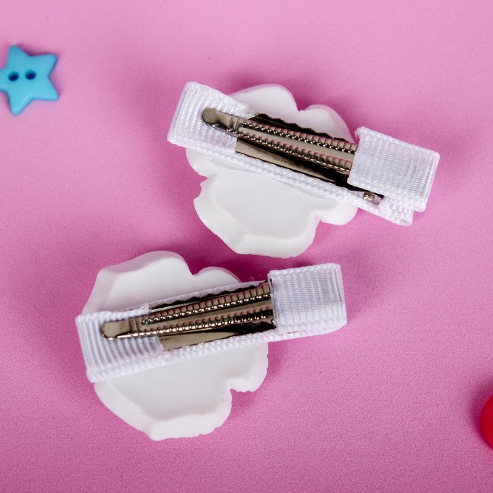 Набор зажимов для волос 2 шт, белые, WINX - фото 798158707