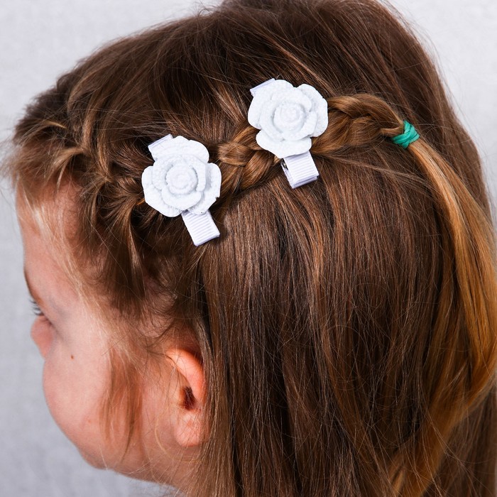 Набор зажимов для волос 2 шт, белые, WINX - фото 798158706