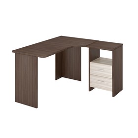 Угловой стол, 1200 × 1300 × 770 мм, правый угол, цвет шамони/карамель