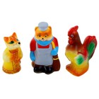 Набор резиновых игрушек «Кот, лиса и петух» - фото 37154