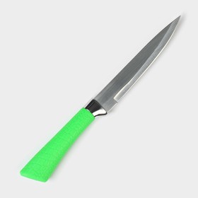 Нож кухонный «Рич», лезвие 13,5 см, цвет зелёный