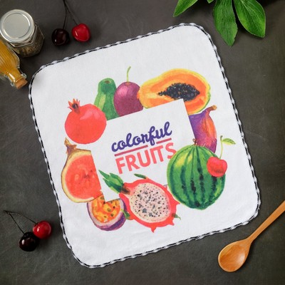 Towel microfiber Share "Fruit collection" 30x30 cm, p/e of 200 gr/m2