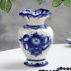 Vase "Tenderness", Gzhel, porcelain, 19х11 cm