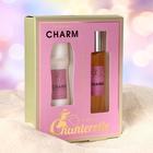 Подарочный набор для женщин Charm:Туалетная вода 55 мл + дезодорант антиперспирант 40 мл.