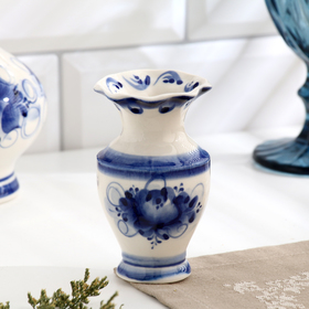 Napkin holder "Vase" small, Gzhel, porcelain