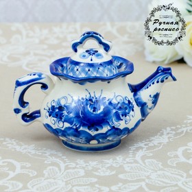 Tea "Morning", small, Gzhel, porcelain, 12h15 cm