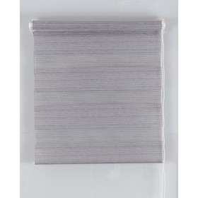 Рулонная штора «Зебра», размер 180х160 см, цвет серый